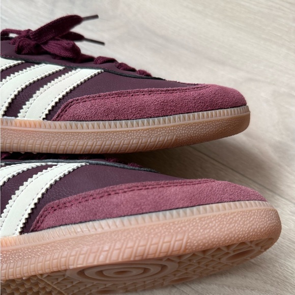 Adidas Sambas Maroon and White Sneakers - Picture 7 of 8